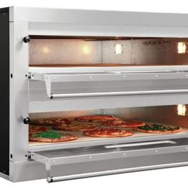 Pizzaoven ET205, geschikt voor 2x9pizza's Ø33cm, 24kW/400V, 1310x1270x760mm