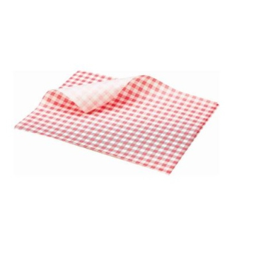 Vetvrij papier 250x200mm Rood geblokt, doos van 1000stuks