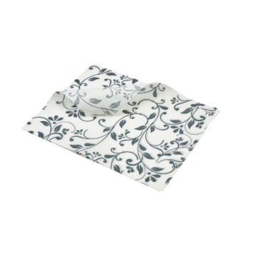Vetvrij papier 250x200mm bloemen grijs
