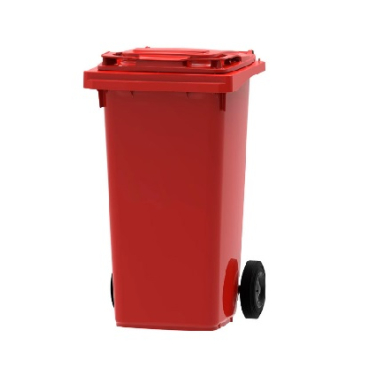 Mini container 120ltr rood
