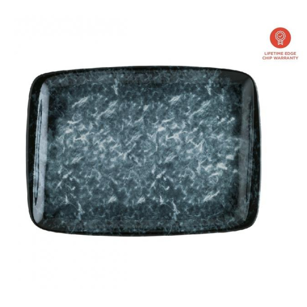 Bord 230x160mm rechthoekig Moove Sepia Zwart
